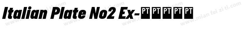Italian Plate No2 Ex字体转换
